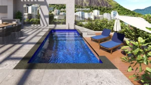Piscina iGUi Jomon - Exemplo com 1 face em acrílico