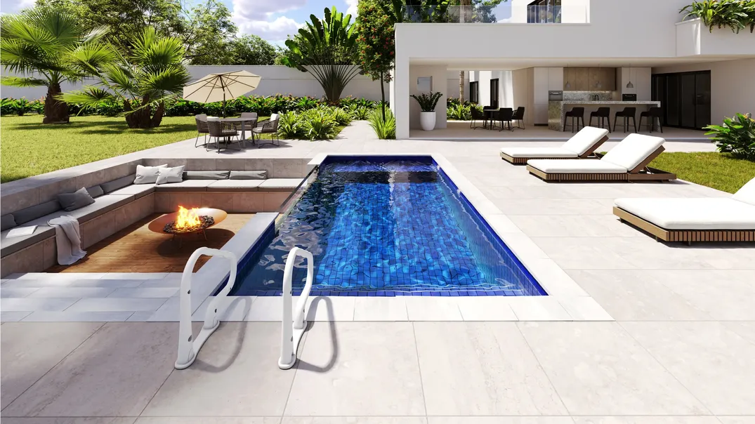Piscina iGUi Marajoara - Exemplo com 1 face em acrílico